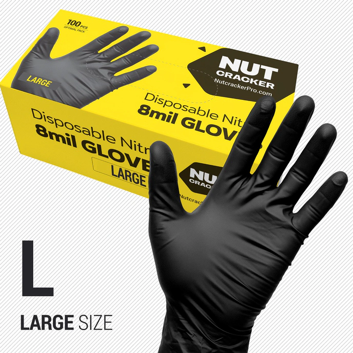 Buy 8mil Nitrile Disposable Gloves L