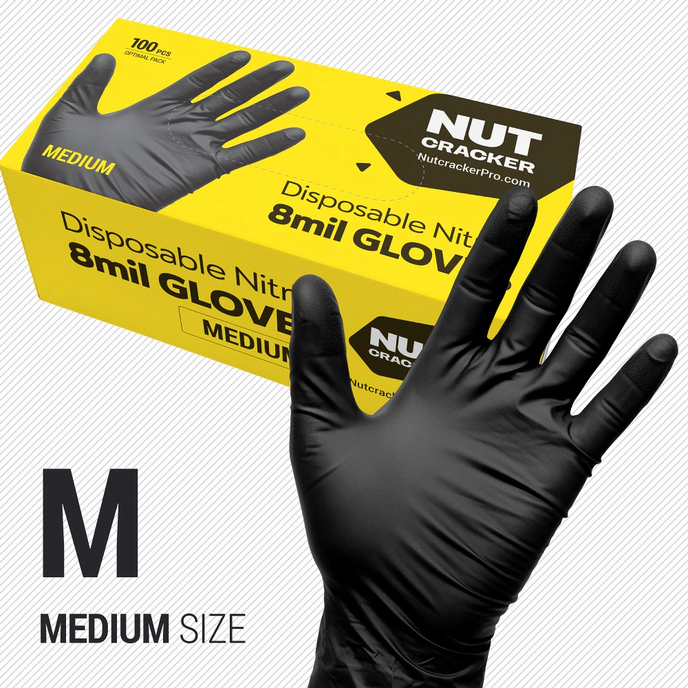 Buy 8mil • Nitrile Disposable Gloves M